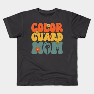 Winter Color Guard Watercolor Color Guard Mom Kids T-Shirt